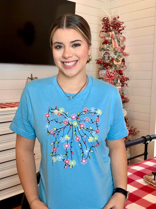 Bow Christmas Lights Tshirt