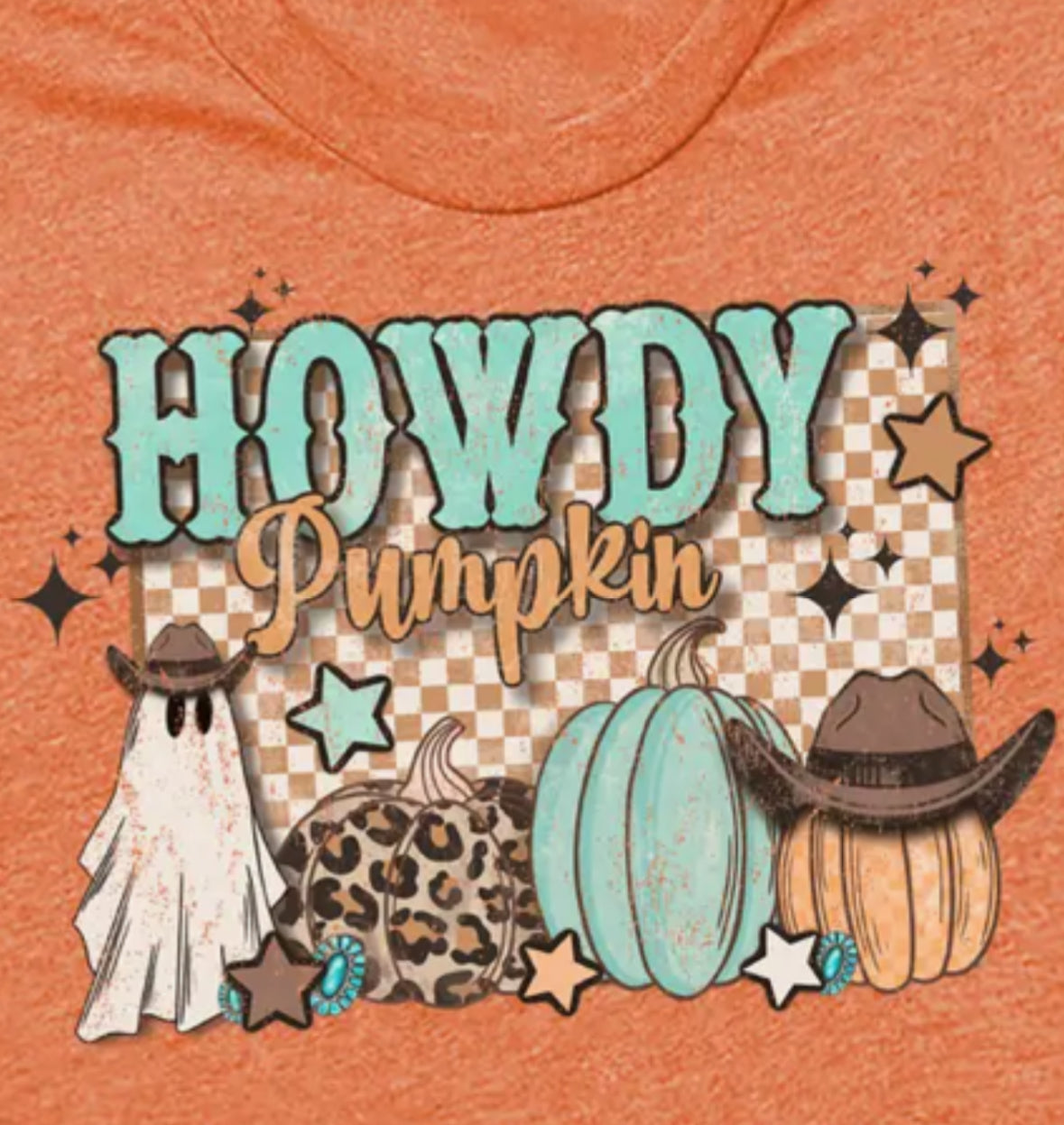 Western Halloween Howdy Pumpkin Graphic Tee