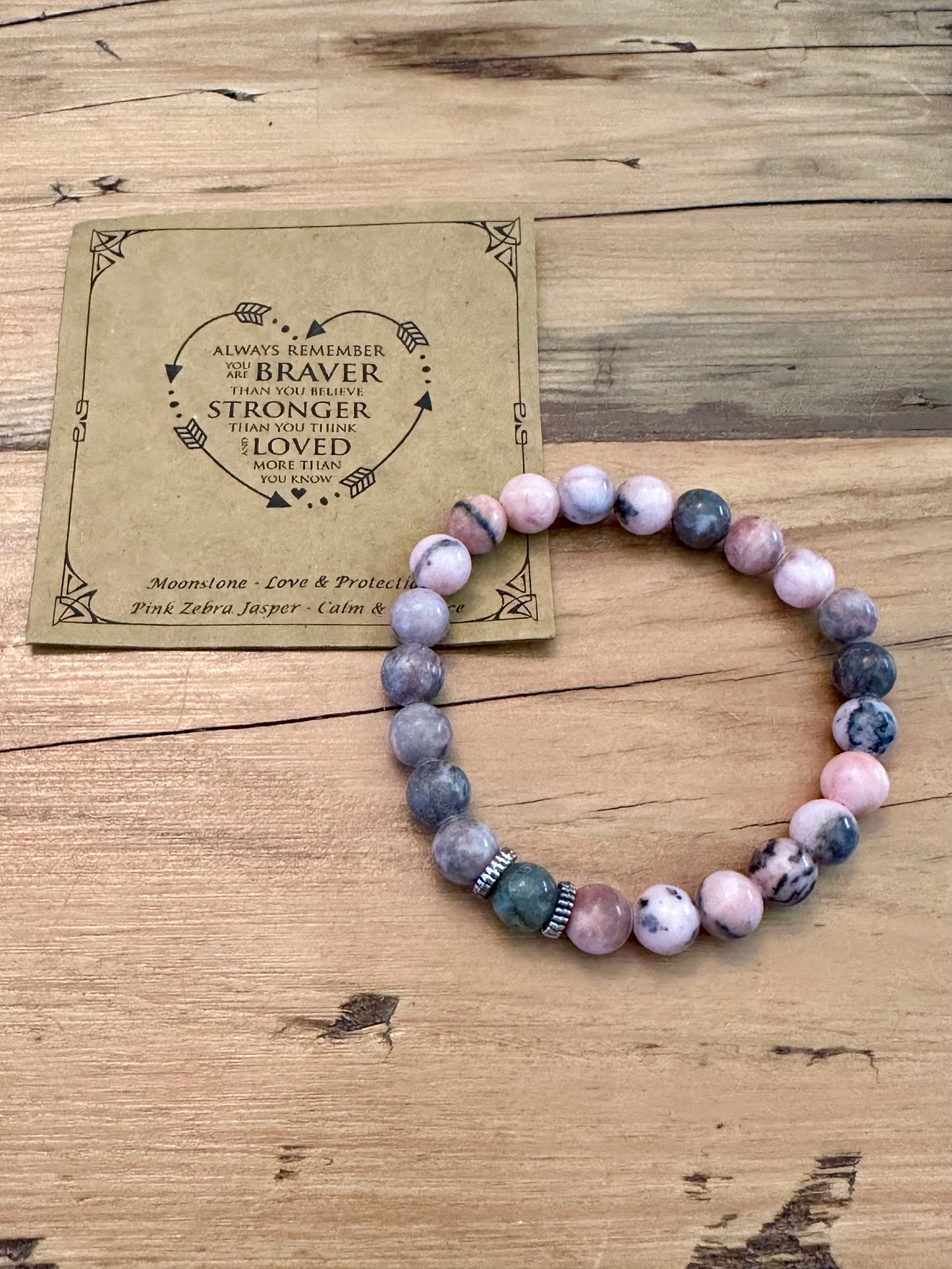 Brave Bracelet Pink / Grey